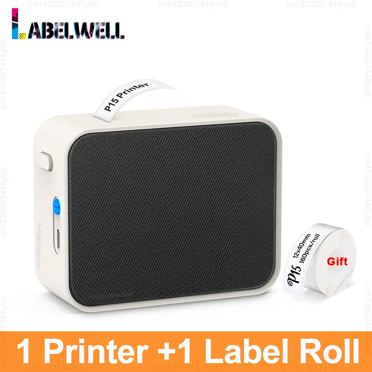 P15 Thermal Label Printer Similar as D11 D110 D101 Marklife P15 Mini Label Maker Handheld Label Machine with Adhesive Label Tape