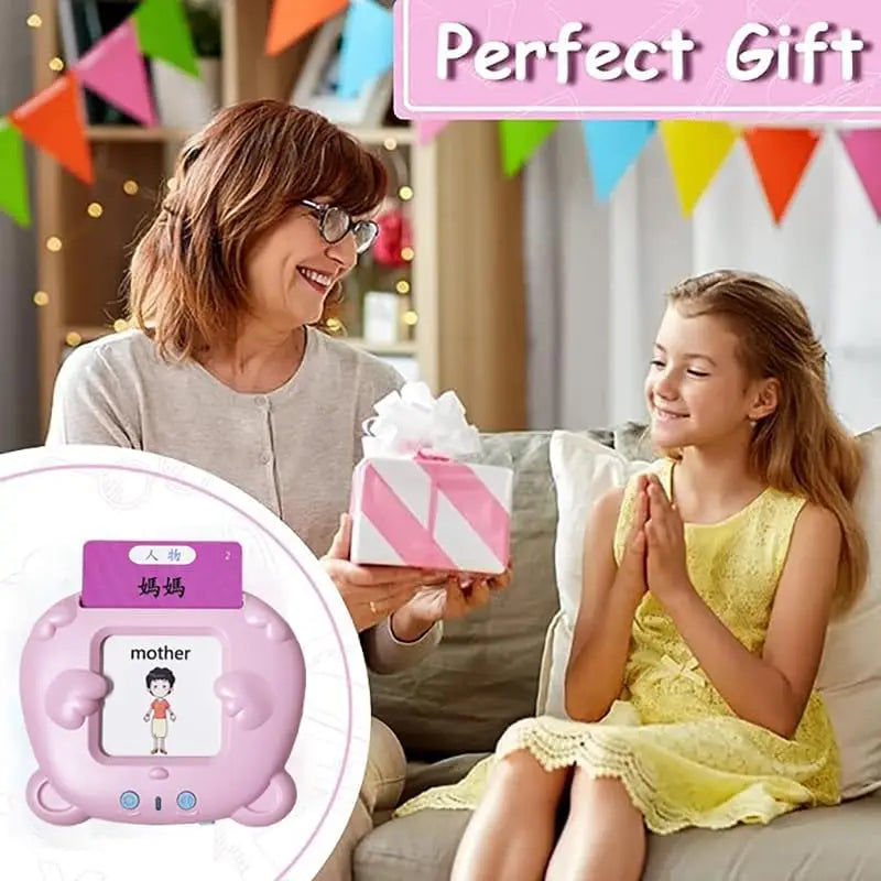 Cantonese Mandarin English Talking Flash Cards, Trilingual Learning Flashcard Toys for Toddlers, 510 Sight Words, Birthday Gift