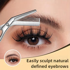 Stainless Steel Eyebrow Scissors with Comb Precision Shaping & Grooming Facial Hair Grooming Tool Perfect Face Care Tool Gifts