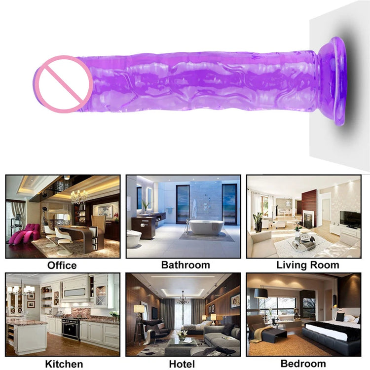 Realistic Dildo Translucent Soft Jelly Huge Dildos Sex Toys for Woman Men Fake Dick Big Penis Anal Butt Plug Erotic Sex Shop