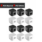 iLMH Non-magnetic Strong Cable Clips Adjustable Cord Holder, Adhesive Under Desk Mgmt Organizer, Home Office Car Wall Desktop