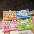 In Stock /26Grid Keycap /;Clicker Anti Stress Fidget Keyboard Keychain Decompression Button Cartoon Party Favor Gift 26구 키캡 키링