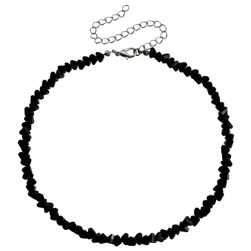 Transparent Crystal Irregular Beaded Choker Necklace for Women Korean Collarbone Clavicle Chain on the Neck Collar Jewelry