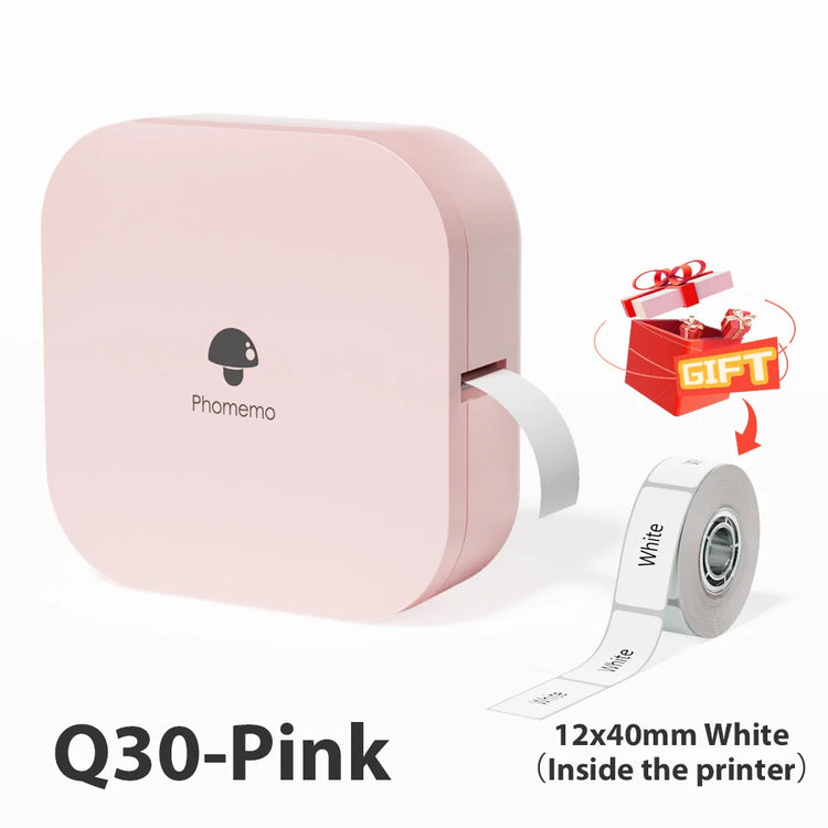 Phomemo Q30 Bluetooth Thermal Label Printer, Pocket Sticker Maker for Date/DIY Labels, iOS Android Wireless Printer, Multi-Paper