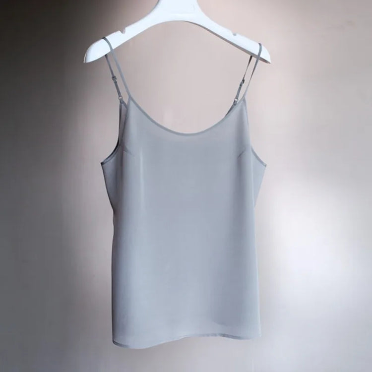 Women's 100% Mulberry Silk Camisole, Suitable for Wearing Outside or as an Inner Layer, with Adjustable Shoulder Straps