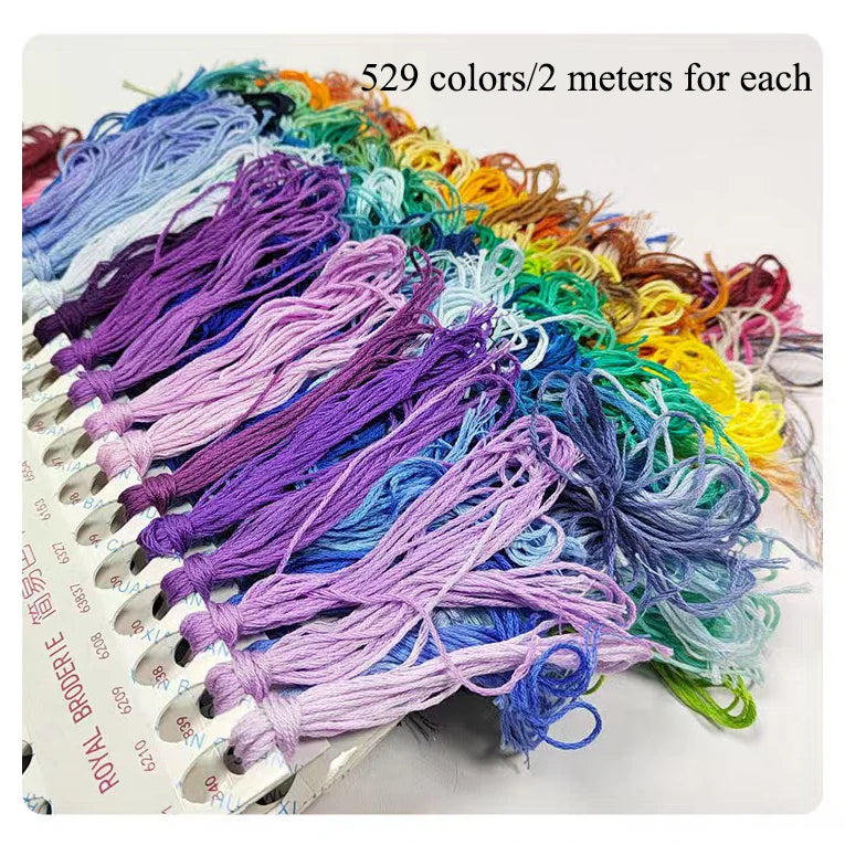 100% Cotton High Quality Cross Stitch Floss Embroidery Thread  Cross Stitch Embroidery Hand Knitting Sewing Weaving 8m 447 Color