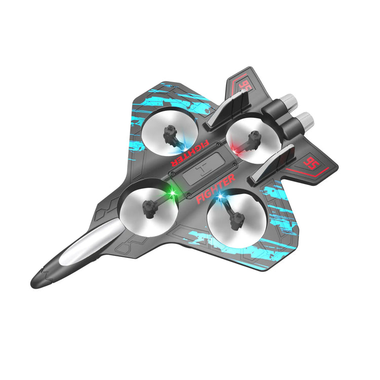 Glider Flying Helicopter RC Hobby Jet Plane 2.4G Stunt Remote Control Foam Fighter Airplane Toy With Light