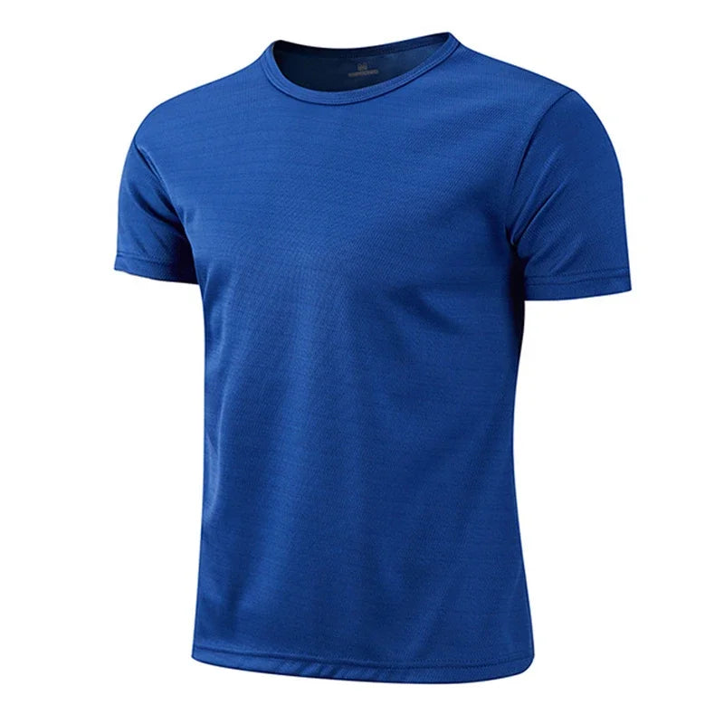 Summer Short Sleeve t Shirt For Men Casual White t-Shirts Top Man Breathable Gym Shirt Tees Quick Dry Soccer Jersey Man Clothes