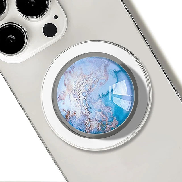 For Magsafe Cellphone Grip Socket, Stylish Foldable Magnetic Phone Holder Stand, For iPhone 17 16 15 14 13 12, For Samsung Serie