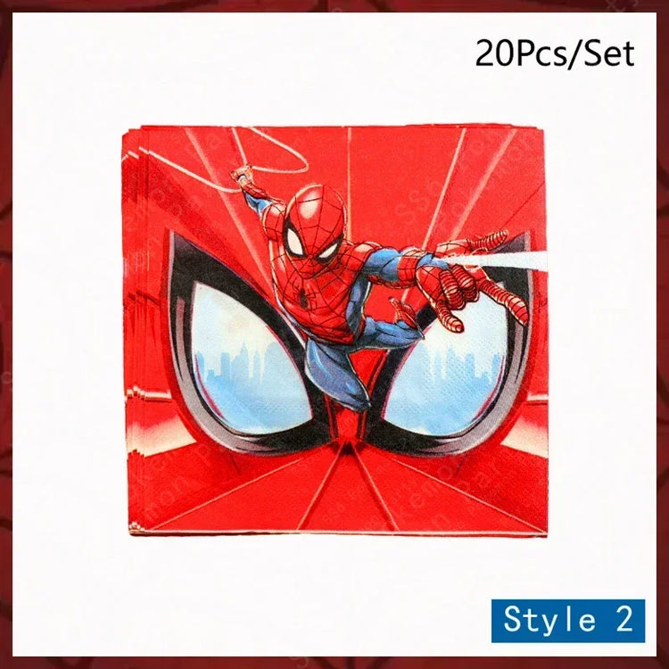 Spiderman Birthday Party Decorations Set Disposable Tableware Napkins Cup Plate Spidey and His Amazing Friends Birthday Supplies