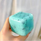 Chiboki Slush Yogurt Cube Series! Moldable Zero-Rebound Handmade Square Squishy Ball with Crunchy Slush Texture!