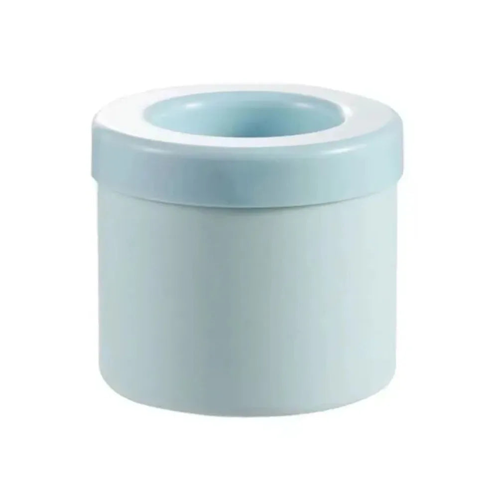 Portable Round Silicone Freezer Ice Making Bucket Mold Easy Release Fast Freeze Homemade Ice Cube Container Space Saving Tool