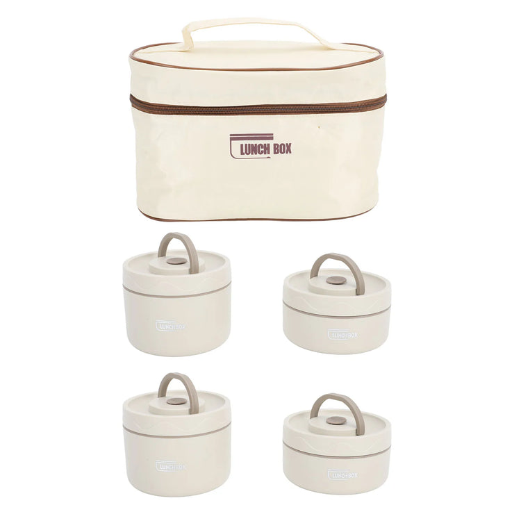 Thermal Lunch Box  304 Stainless Steel Multifunction Portable Insulated Lunch Container with Thermal Bag For School Student