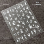Wicked Pumpkin Expression Horror Face Dark Halloween Metallic Flat Cute Spooky Adhesive Nail Charms Art Sticker Manicure Decals
