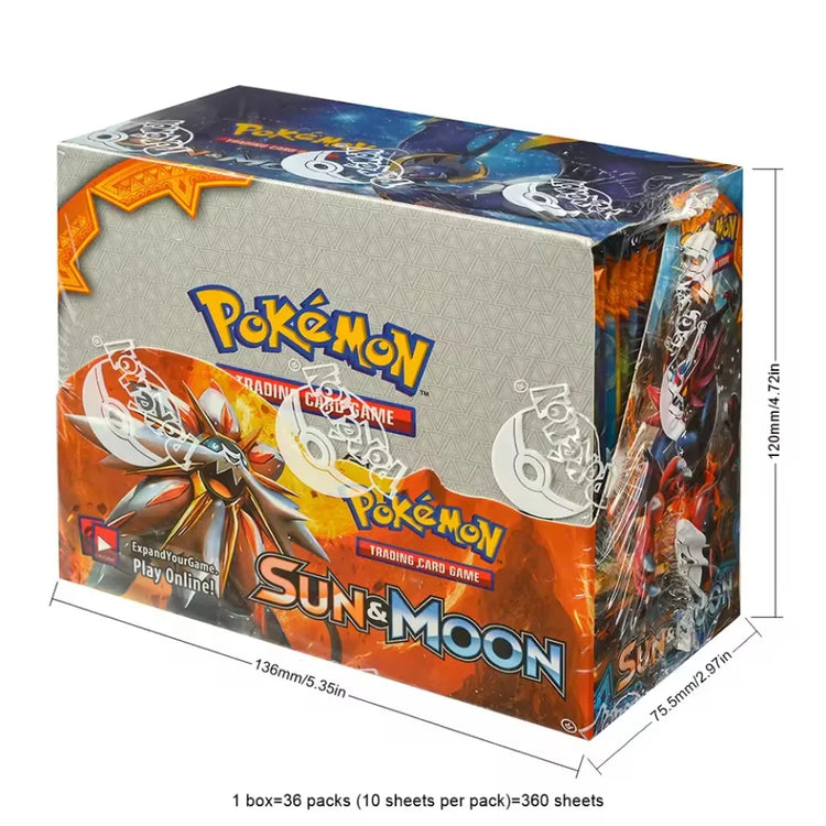 Pok é mon TCG Sun & Moon Booster Box Sealed Trading Card Lunala Solgaleo Incineroar Decidueye Anime Collectible Collection Gift
