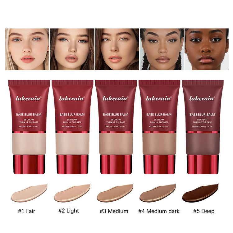 Base Blurring Foundation 5Colors Long Lasting 24H Control Oil Smooth Matte Balancing Shine Base Bronze Cosmetics Makeup
