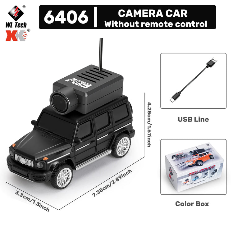 WLtoys 1/64 Mini RC Car with 720P FPV Camera Wifi APP Control 2.4G Reomte Contorl Racing Vehicle Toy for Children 6405 6406