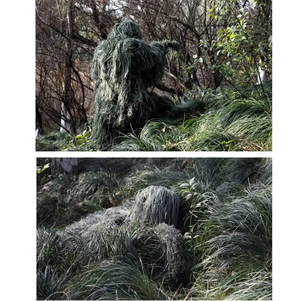 5Pcs Adult Ghillie Suit Hunter Camouflage Clothing gillie suit Hunting Suit Birding Clothes