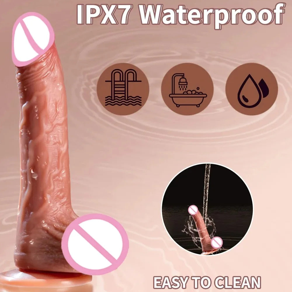Thrust Dildo Licking Tongue Sex Toy with Heating And Vibration Mode Adult Women Toys Suitable for Vaginal Anal G-Spot Stimulator