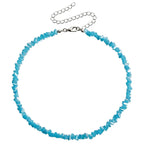 Transparent Crystal Irregular Beaded Choker Necklace for Women Korean Collarbone Clavicle Chain on the Neck Collar Jewelry