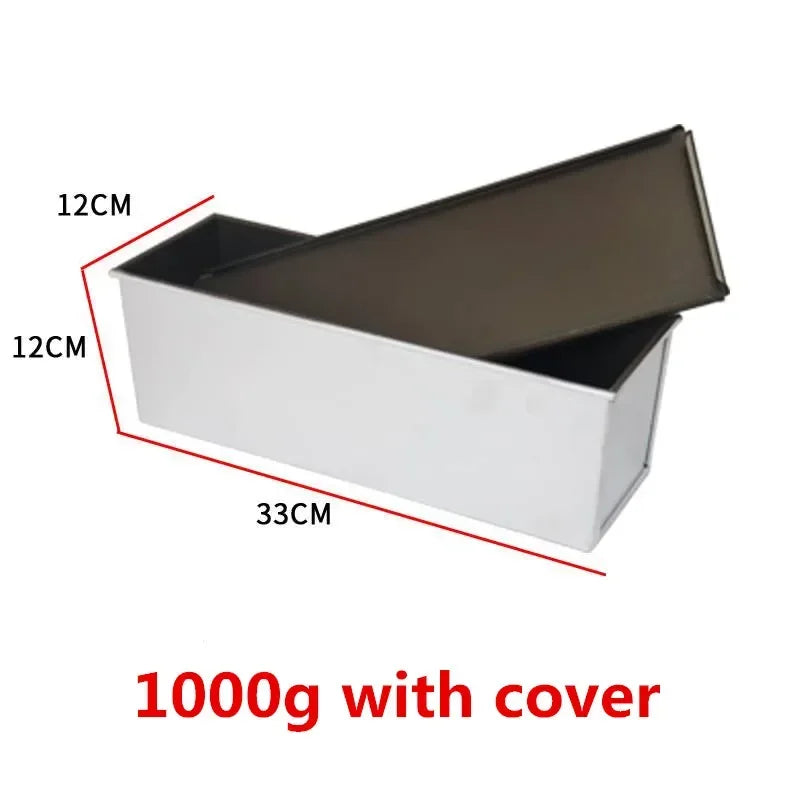 Square toast Bread Baking Tray Cake box Mold with Lid Aluminum Alloy Non-stick Pan Mini Baking Tray Baking Box Diy Cake Bakeware