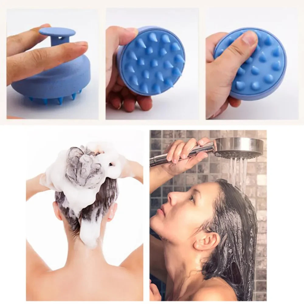 Silicone Shampoo Brush Head Scalp Massage Tool