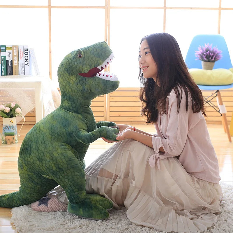Hot 50cm-80cm Cute Simulation Dinosaur Plush Toys Stuffed Animals Plush Dinosaur Pillow Tyrannosaurus Rex Dolls Boys Girls Gifts