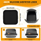 26cm Air Fryer Silicone Mold for Moulinex Easy Fry XL Surface Reusable AirFryer Silicone Tray Container Accessorie Easy To Clean