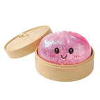 Colorful 6 Styles Glitter Dumpling Glitter Dumpling Squishy with Box Dumplings Sensory Squeeze Toy for Stress Relief Toys