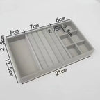 New Jewelry Organizer Velvet Jewelry Storage Tray Display Ring Bracelet Necklace Storage Box Showcase Drawer Organizer Trays