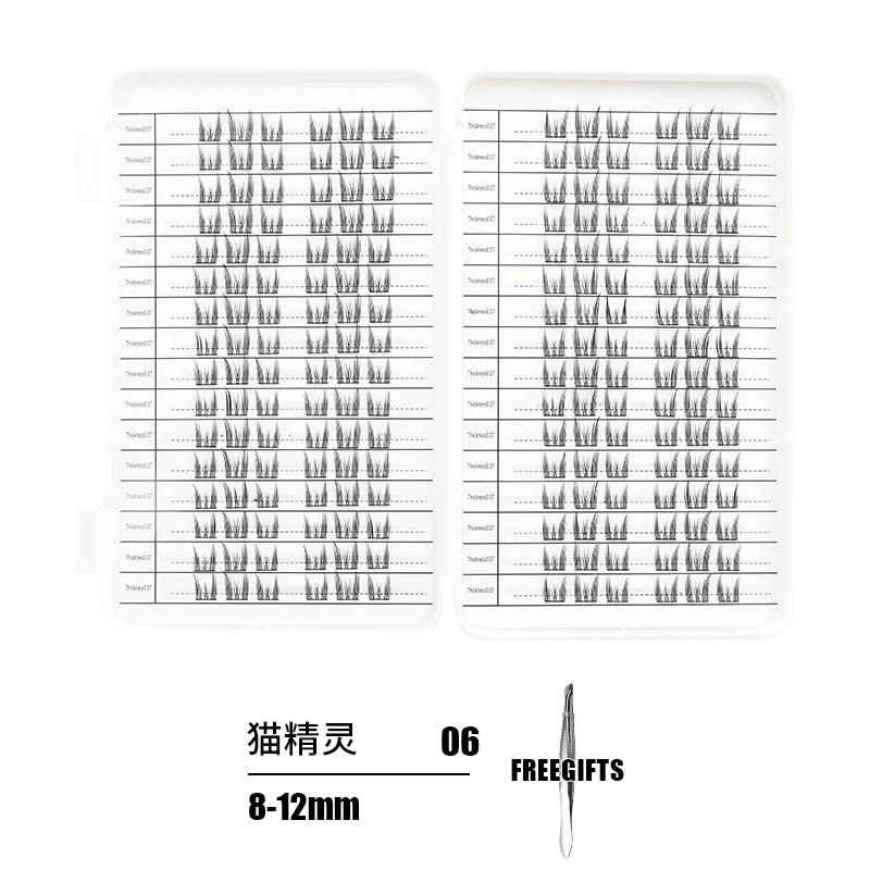 Individual Lashes Eyelash Book Clusters Extensions False Eyelash DIY at Home Cluster Eyelash Extensions Makeup Kit Lashes