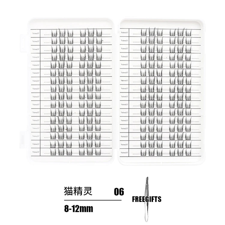 Individual Lashes Eyelash Book Clusters Extensions False Eyelash DIY at Home Cluster Eyelash Extensions Makeup Kit Lashes