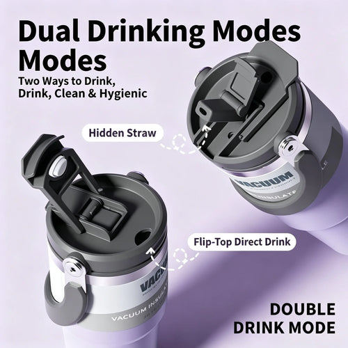 Car Thermal Mug Extra Large Capacity 900/1200ml Stainless Steel VacuumThermal Mug Handheld Portable Outdoor&Sport Water Cup