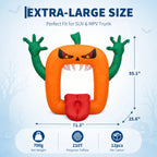 6 FT Inflatable Halloween Pumpkin Arch with LED Lights Self Inflating Outdoor Yard and Trunk or Treat Decoration 210T Polyester 12V Plug Spooky Holiday Party Lawn Garden Night Display Props