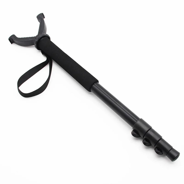 Aluminum Alloy Hunting Stand Adjustable Height Monopod Portable Shooting Stick Hunting Accessories w/ Anti-lost Wristband