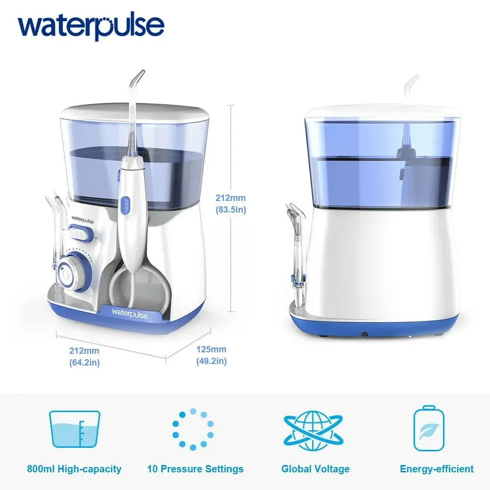 Electric Oral Irrigator with 5 nozzles Water Flosser for Teeth Mouth Washing Machine 800ML Water Tank Teeth Cleaner 10 levels