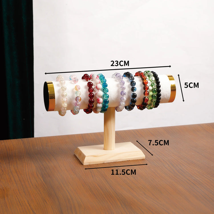 1-3 Tier Wooden High-end Jewelry Display Rack Ring Storage Tray Necklace Bracelet Display Props Jewelry Display Tools