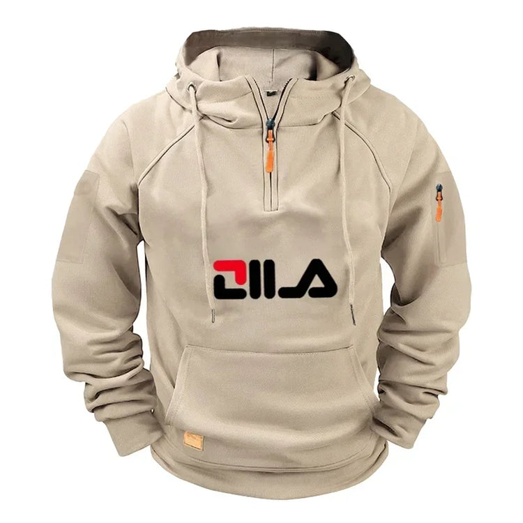 2026 Autumn/Winter Men's Loose-Fitting Long-Sleeved Hooded Sweatshirt - Street Fashion Casual Daily Wear Top