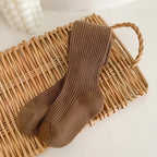 Cotton Warm Pantyhose Baby Kids Autumn Winter Tights Toddler Girls Boys Ribbed Stockings  Solid Candy Color Tights 0-9Years