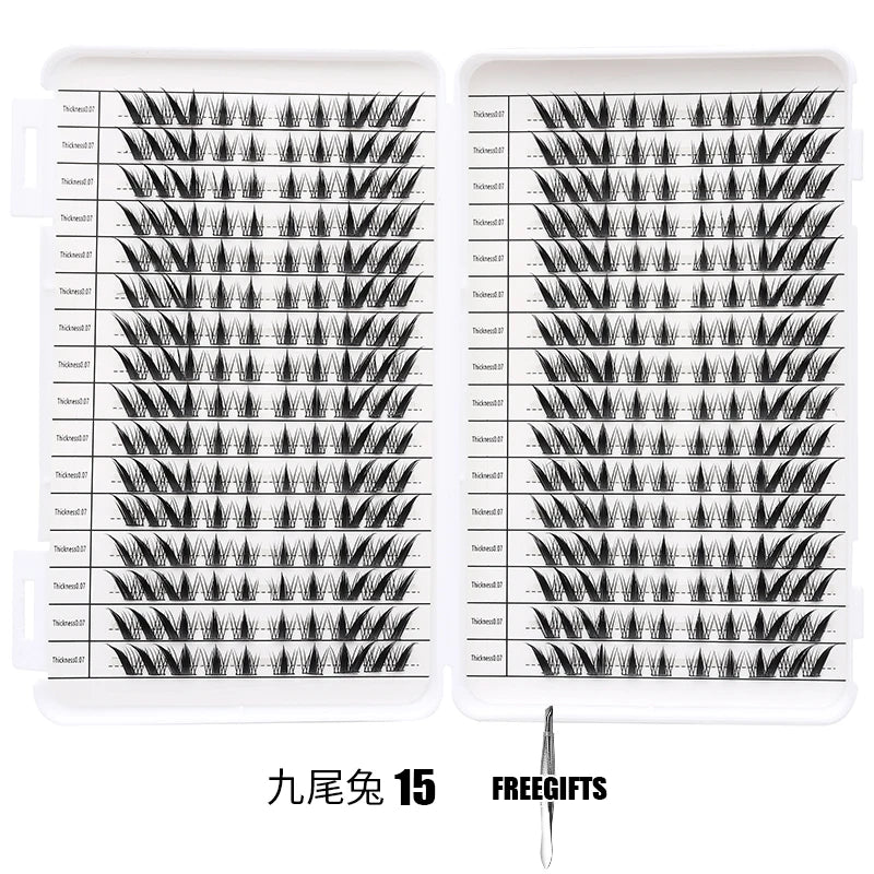 Individual Lashes Eyelash Book Clusters Extensions False Eyelash DIY at Home Cluster Eyelash Extensions Makeup Kit Lashes