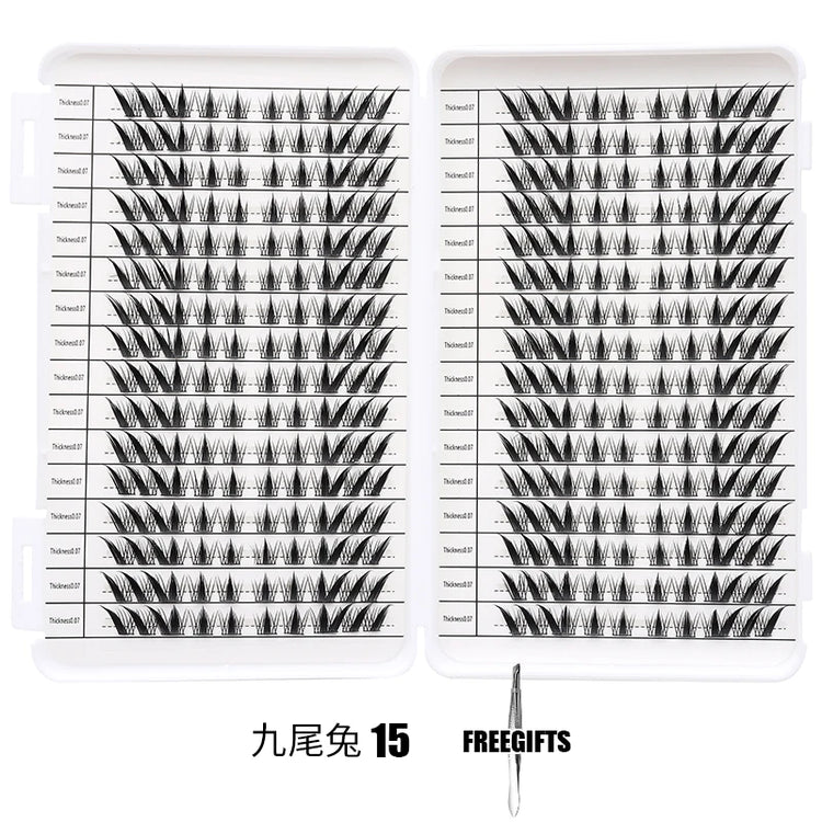 Individual Lashes Eyelash Book Clusters Extensions False Eyelash DIY at Home Cluster Eyelash Extensions Makeup Kit Lashes