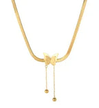 Square Pendants Delicate Stainless Steel Chain Pendant Necklace For Women Necklace