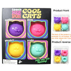 Mini 4 Pack Set Needoh Nice Ice Cube Slow Rebound Squishy Toys Sensory Toy Anti-Stress Party Favors Gifts Safe For Kids Adults