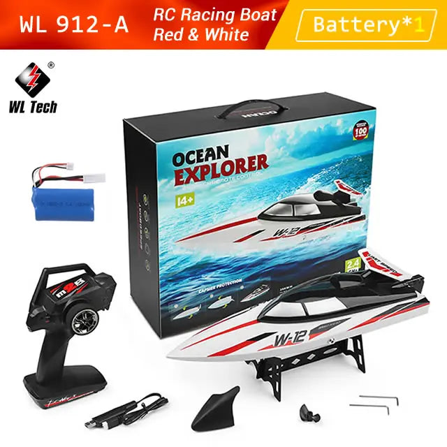 WLtoys WL 912-A RC Racing Boat 35KM/H High Speed 2.4GHz Remote Control Toys Capsize Protection Speedboat BoatsToy Boys Kids Gift