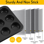 6/12 Cups Square Cupcake Pan Muffin Tray Cupcake Mold Muffin Pan Carbon Steel Baking Pan Non Stick Bakeware For Kitchen Oven