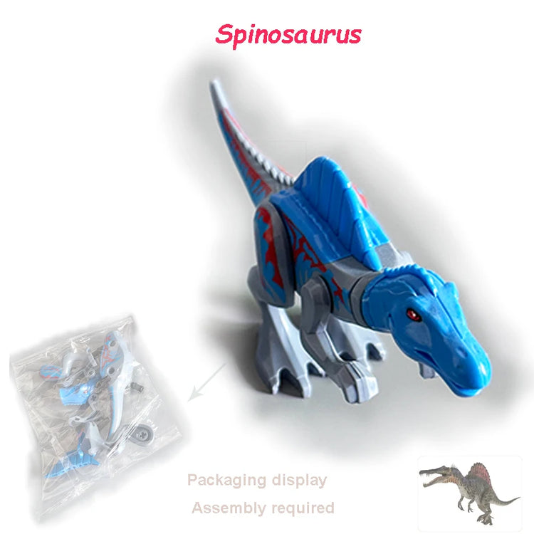 Dinosaur Figures World Building Blocks Set Jurassic Dino Model Educational STEM Bricks DIY Assemble Toys for Kids Birthday Gifts