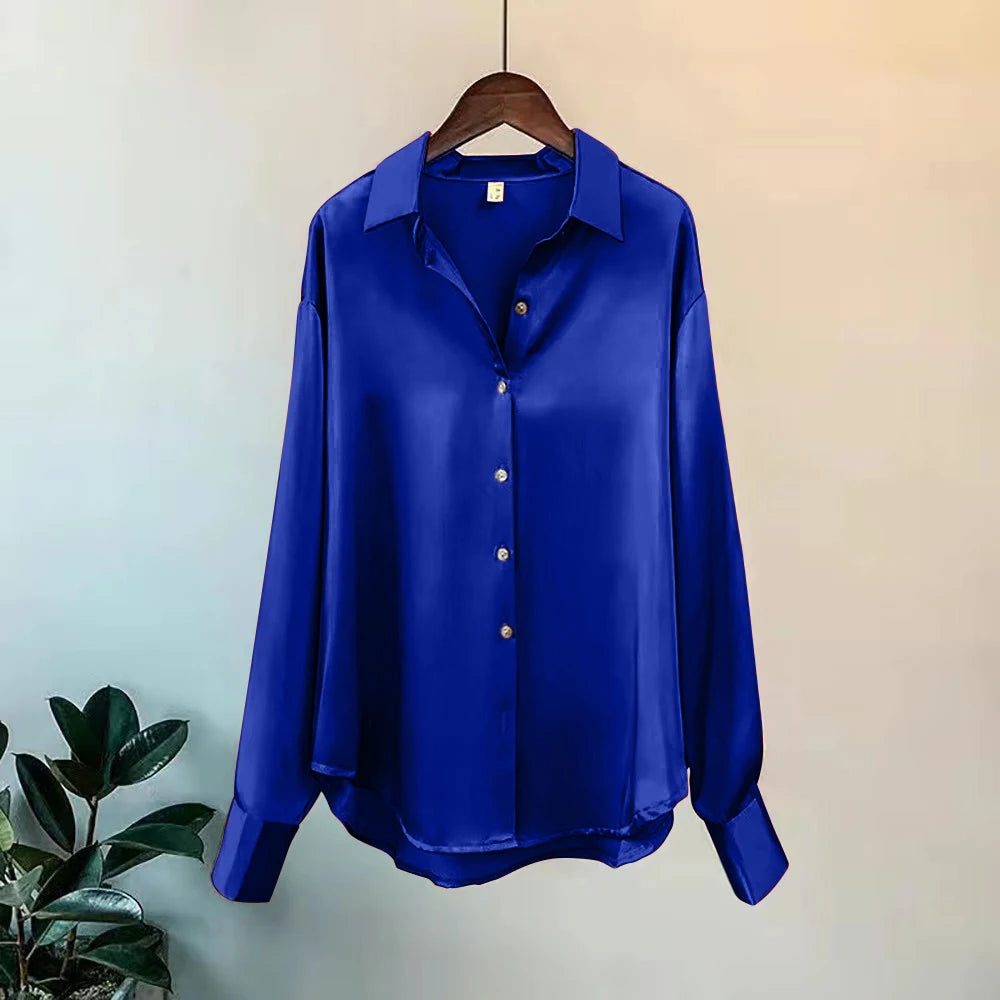 2025Spring Shirt And Blouses New Sweater Cardigans Woman Top Knitted Korean Long Sleeve Lapel Button Elegance Sweet Casual Coats