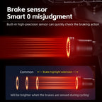 WEST BIKING Smart Bike Brake Tail Light High Brightness 5 Lighting Modes Bicycle Rear Light Long Endurance IPX6 Bike Tail Light