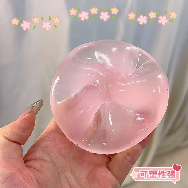 6cm Pink Blue Coconut Oil Handmade Ball Malt Sugar Manual Ice Transparent Malleable Diy Slow Rebound Cute Stress Relief Toy Gift