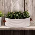 Oval Woven Bathroom Storage Basket, Multifunctional Desktop Organizer, Toilet Paper Holder, Toy Storage Basket  Basket Storage